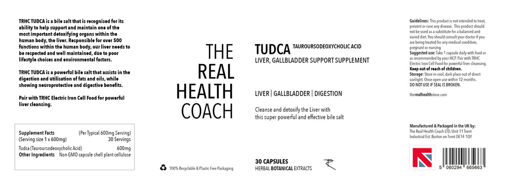 
                  
                    TRHC Tudca (Tauroursodeoxycholic Acid) Liver, Gallbladder Support Supplement High Strength 600mg- 30 Capsules
                  
                