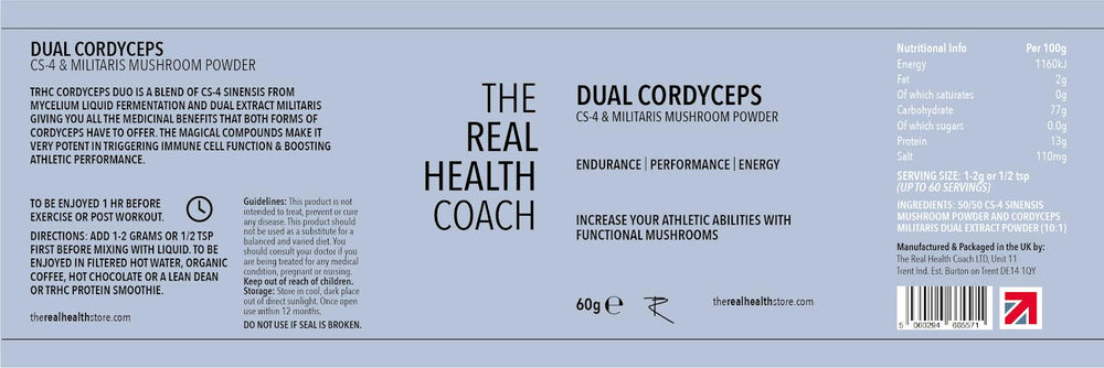 
                  
                    TRHC Dual Cordyceps Mushroom Powder - 60grams
                  
                