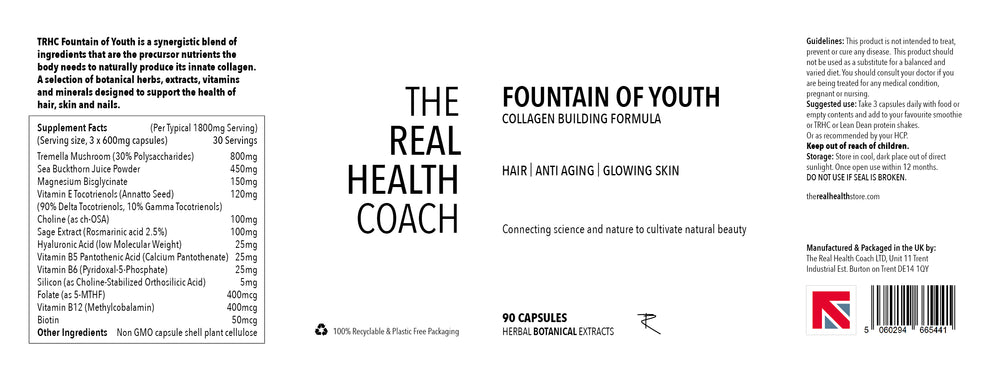 
                  
                    TRHC Fountain Of Youth - Collagen Building Formula - 90 Capsules
                  
                
